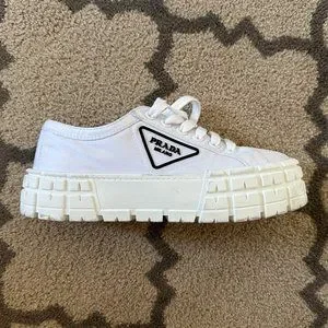 スニーカー Prada White gabardine Wheel sneakers Wheel gabardine sneakers in white - Prada | Mytheresa